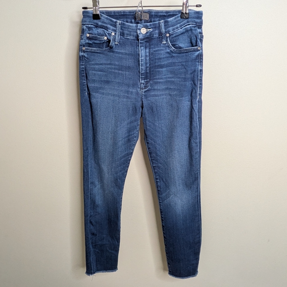 MOTHER Dark Blue Ankle Jeans
